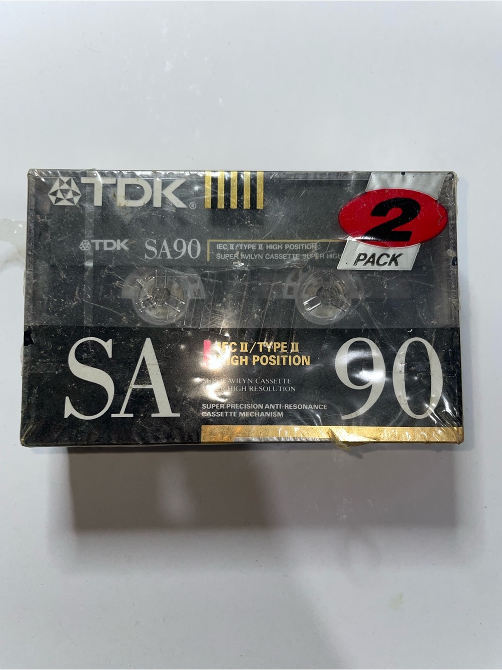 TDK SA 90 Blank Audio Cassette High Bias Type II NEW Sealed- Two Pack